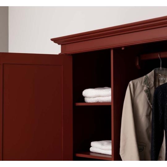 cervena country klasicky satnik mediteransky vintage skrina vidiecky dom nabytek ulozna skrina farebny jedinecny nabytek vyroba cerveny drevo.jpg